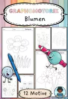 Vorschau - Arbeitsblätter - Graphomotorik / Schwungübungen - Blumen - Vorschule / 1. Klasse - Deckblatt