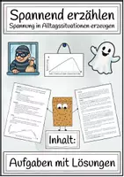 Vorschau - Arbeitsblätter - Spannend Erzählen. Alltagssituationen spannend nacherzählen - Deckblatt