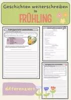 Vorschau - Unterrichtsreihen - Geschichte weiterschreiben im Frühling Deutsch Klasse 5/6 I differenziert - Deckblatt