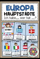 Vorschau - Spiele - Länder Europas & Hauptstädte – Ich habe … wer hat …? | Lernspiel - Deckblatt