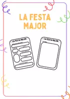 Vista previa - Hojas de trabajo - La festa major. Fitxa de treball - Portada