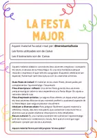 Vista previa - Hojas de trabajo - La festa major. Fitxa de treball - página 1