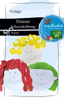 Vorschau - Mal- und Bastelvorlagen - Schneideübung: im Friseursalon - Deckblatt