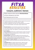 Vista previa - Hojas de trabajo - Fitxa Registre cançons, audicions i danses - página 1