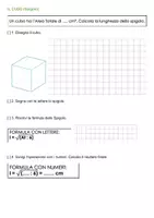 anteprima - Esercizi - terza media geometria Sostegno Cubo Prisma Piramide Geometria modelli problemi - Pagina 1