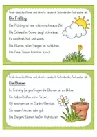 Vorschau - Fördermaterial/Inklusion - Abschreibkarten "Falsches Wort" - Frühling - Seite 1