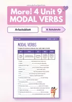 Vorschau - Arbeitsblätter - Modal Verbs More! 4 Unit 9 Body Talk - Deckblatt