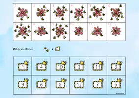 Vorschau - Spiele - 🐝 Biene Klettmappe schau genau & zählen 1-12 Freiarbeit - Seite 2