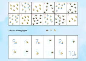 Vorschau - Spiele - 🐝 Biene Klettmappe schau genau & zählen 1-12 Freiarbeit - Seite 3