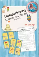 Vorschau - Arbeitsblätter - Lesespaziergang_Sommer am Strand - Deckblatt