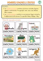 Vista previa - Hojas de trabajo - Nombres comunes y propios. Lengua - página 2