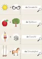 Vorschau - Arbeitsblätter - Zusammengesetzte Nomen Klasse 2 & Klasse 3 | Freiarbeit | Zusammengesetzte Nomen Einführung | DaZ | Deutsch Grundschule - Seite 3