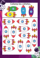 Vista previa - Hojas de trabajo - Despega con la Lógica: Ejercicios de Orientación y Color. - Portada