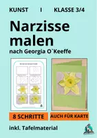 Vorschau - Arbeitsblätter - MATERIALPAKET: Blumen malen 🌼 Georgia O`Keeffe - Seite 1