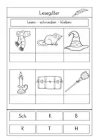 Vorschau - Arbeitsblätter - Lesegitter Harry Potter - Seite 1