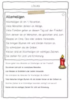 Vorschau - Arbeitsblätter - Sachtext Allerheiligen - Seite 2