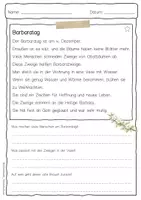 Vorschau - Arbeitsblätter - Sachtext Barbaratag - Seite 2