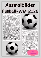 Vorschau - Arbeitsblätter - Ausmalbilder Fußball-WM 2026 - Deckblatt