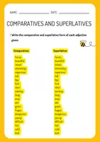 Vorschau - Arbeitsblätter - Comparatives and Superlatives- Grammar Worksheet - Deckblatt