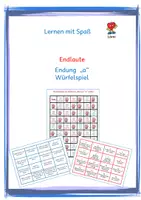 Vorschau - Spiele - Endlaut "a": Würfelspiel zu "a"-Wörtern - Deckblatt