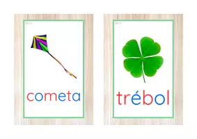 Vista previa - Tarjetas / Manipulativos - Vocabulario letra minúscula imprenta (primavera) - Portada