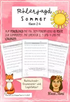Vorschau - Arbeitsblätter - Grammatik, Rechtschreibung & Lesen: Fehlerjagd Sommer – 10 Fehlersuchtexte mit Lösungen (Deutsch Klasse 2, 3, 4) - Deckblatt