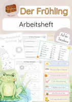 Vorschau - Stationenlernen - DaZ - der Frühling - Arbeitsheft - Satzebene - Deckblatt