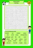 Vista previa - Hojas de trabajo - Word search - Football - Portada