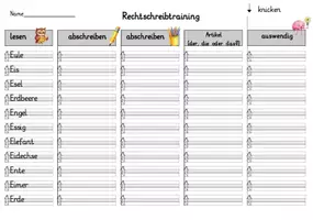 Vorschau - Arbeitsblätter - Rechtschreibtraining_Buchstabe E/e - Deckblatt