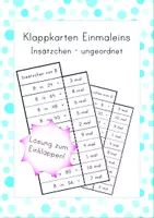 Vorschau - Stationenlernen - Einmaleins-Klappkarten - Insätzchen - ungeordnet - Deckblatt