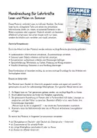 Aperçu - Feuilles d'exercices - Fiches de lecture en allemand – Été | Lire et colorier (allemand langue étrangère) Deutsch Sommer Lesen und Malen - Page 3