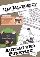 Vorschau - Arbeitsblätter - Mikroskop Aufbau Arbeitsblätter Klasse 5–7 – Bestandteile & Funktionen (Biologie, mit Lösungen) - Deckblatt