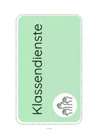 Vorschau - Poster - Klassendienste Schilder - Deckblatt