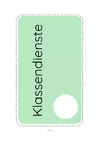 Vorschau - Poster - Klassendienste Schilder - Seite 1