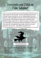 Vorschau - Arbeitsblätter - Vorurteile und Ethik im Film "Wicked - Deckblatt