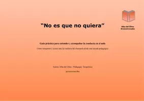 Vista previa - Para docentes: organización, planificación y formación - No es que no quiera: Guía práctica para entender y acompañar la conducta en el aula - Portada