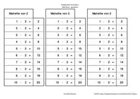 Vorschau - Fördermaterial/Inklusion - Einmaleins-Klappkarten - Malreihen - geordnet - Seite 3