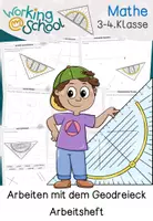 Vorschau - Arbeitsblätter - Geodreieck Arbeitsheft | Mathematik Klasse 3-4 Grundschule - Deckblatt