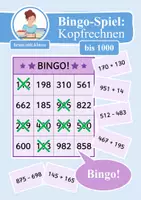 Vorschau - Spiele - Bingo Spiel: Rechnen im Zahlenraum bis 1000 (Addition & Subtraktion) - Deckblatt