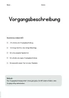 Vorschau - Stundenentwürfe - Vorgangsbeschreibung mit Checkliste – Lernheft / Stationen mit Lösungen und Reihenplanung - Seite 1