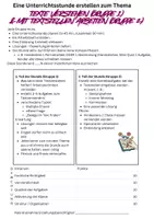 Vorschau - Arbeitsblätter - Eine Unterrichtsstunde erstellen, Vorbereitung ZAA Deutsch - Seite 1