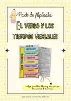 Vista previa - Hojas de trabajo - Flipbooks tiempos verbales - página 1