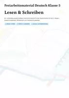 Vorschau - Unterrichtsreihen - Freiarbeitsmaterial Deutsch Klasse 5 – Lesen & Schreiben | Komplettpaket - Deckblatt
