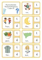 Vorschau - Spiele - Auslautverhärtung - Materialpaket - Klasse 3-4 - verlängern - weiterschwingen - Klammerkarten - Seite 3
