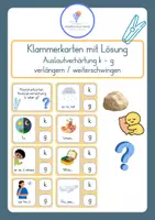 Vorschau - Spiele - Auslautverhärtung - Klasse 3-4 - Klammerkarten - verlängern - weiterschwingen - Deckblatt