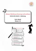 Vorschau - Arbeitsblätter - Weihnachtsrap - kreatives Projekt (Musik, Klasse 5-10) - Deckblatt