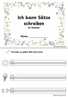 Vorschau - Arbeitsblätter - Ich kann Sätze schreiben - Im Sommer - Klasse 1 und 2 - Seite 3