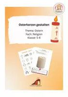Vorschau - Bildkarten - Osterkerzen gestalten - Religion (Klasse 5-6) - Deckblatt