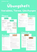Vorschau - Stationenlernen - Übungsheft Variablen, Terme, Gleichungen - Klassen 6,7,8 - Deckblatt