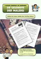Vorschau - Stundenentwürfe - Geschichte der Malerei: Arbeitsblatt mit Lückentext und Lösung - Deckblatt